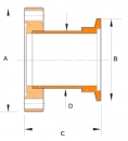 KF-CF-Adapter, Edelstahl
